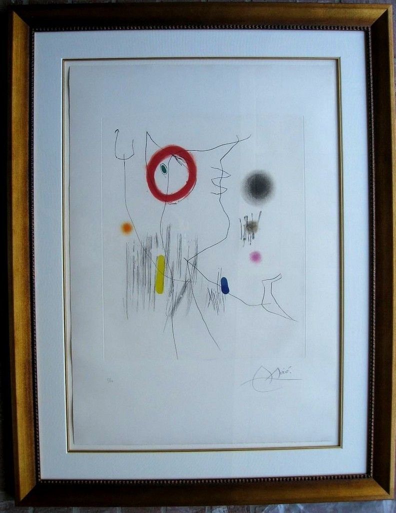 Joan MIRO Original Etching/Aquatint Grave sur le Givre, Signed Dupin