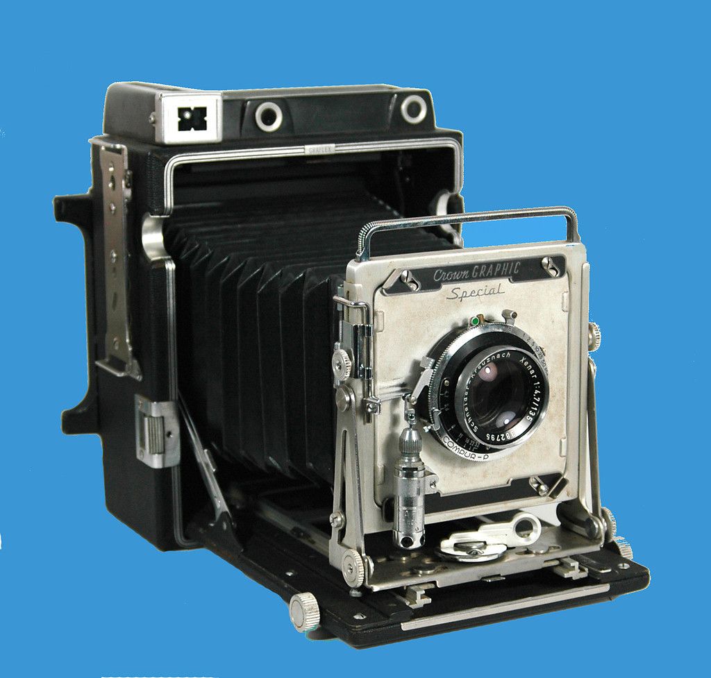 GRAFLEX CROWN GRAPHIC SPECIAL 4x5 Schneider Xenar 135 Ground Glass 120