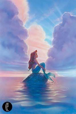 Ariel Disney Fine Art Giclee by John Alvin Mint