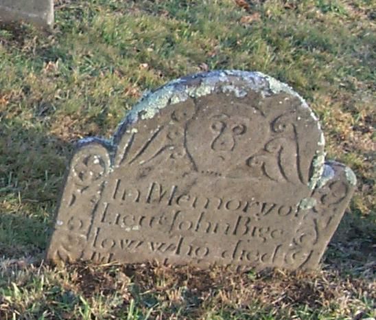 johnlt3) closeup of Lt. John Bigelows grave by Frank Grimes 2002