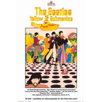 Yellow Submarine 1968 27 x 40 Movie Poster Style C  