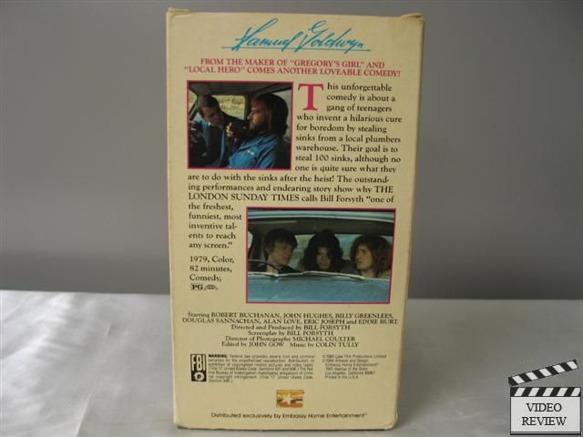 That Sinking Feeling VHS Robert Buchanan John Hughes Billly Greenlees  