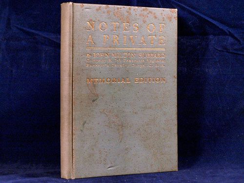 John Milton Hubbard "Notes of A Private" Memorial Edition Civil War  