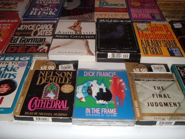 LOT 60 AUDIOBOOKS ON CASSETTE JOHN D MACDONALD TONY HILLERMAN MANY MANY MORE  