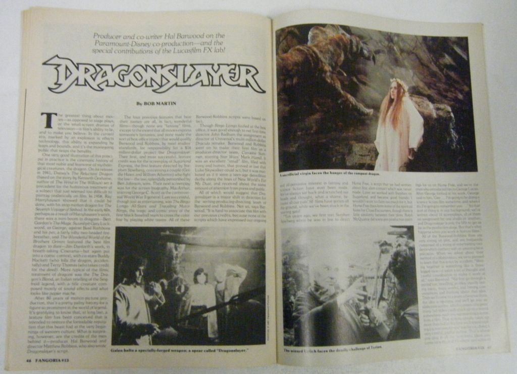 Fangoria Magazine 13 1981 Dragonslayer George Romero John Landis  