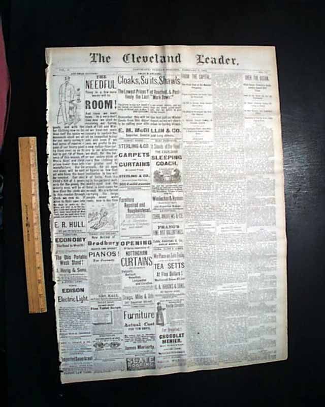 John L Sullivan vs Paddy Ryan Boxing Title Mississippi City MS 1882 Newspaper  