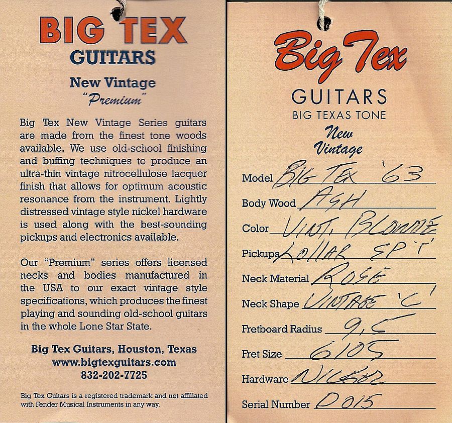 Big Tex 1963 Telecaster  
