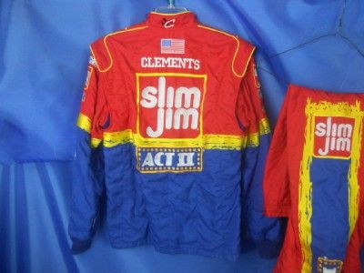 Race Used Bobby Labonte 19 Slim Jim Chevy Crew Suit Firesuit 2 PC NASCAR  