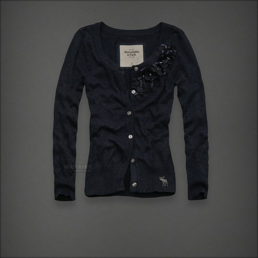 Abercrombie 78$ Jorie Cardigan Sweater Navy XS M  