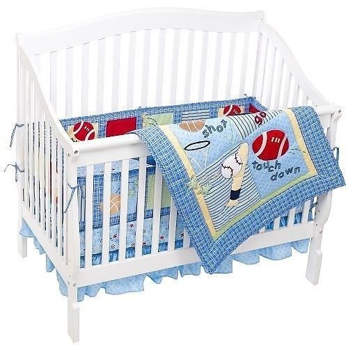 Just Born Little Rookie Crib Bedding Set Blue 5pc