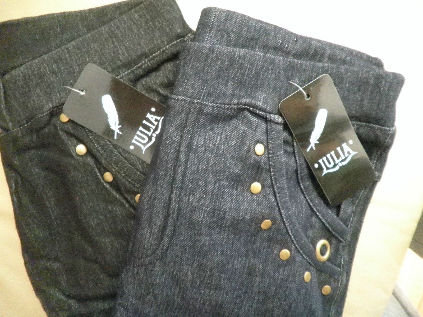 New Womens Stretch Denim Pull on Leggings Jeggings Faux Skinny