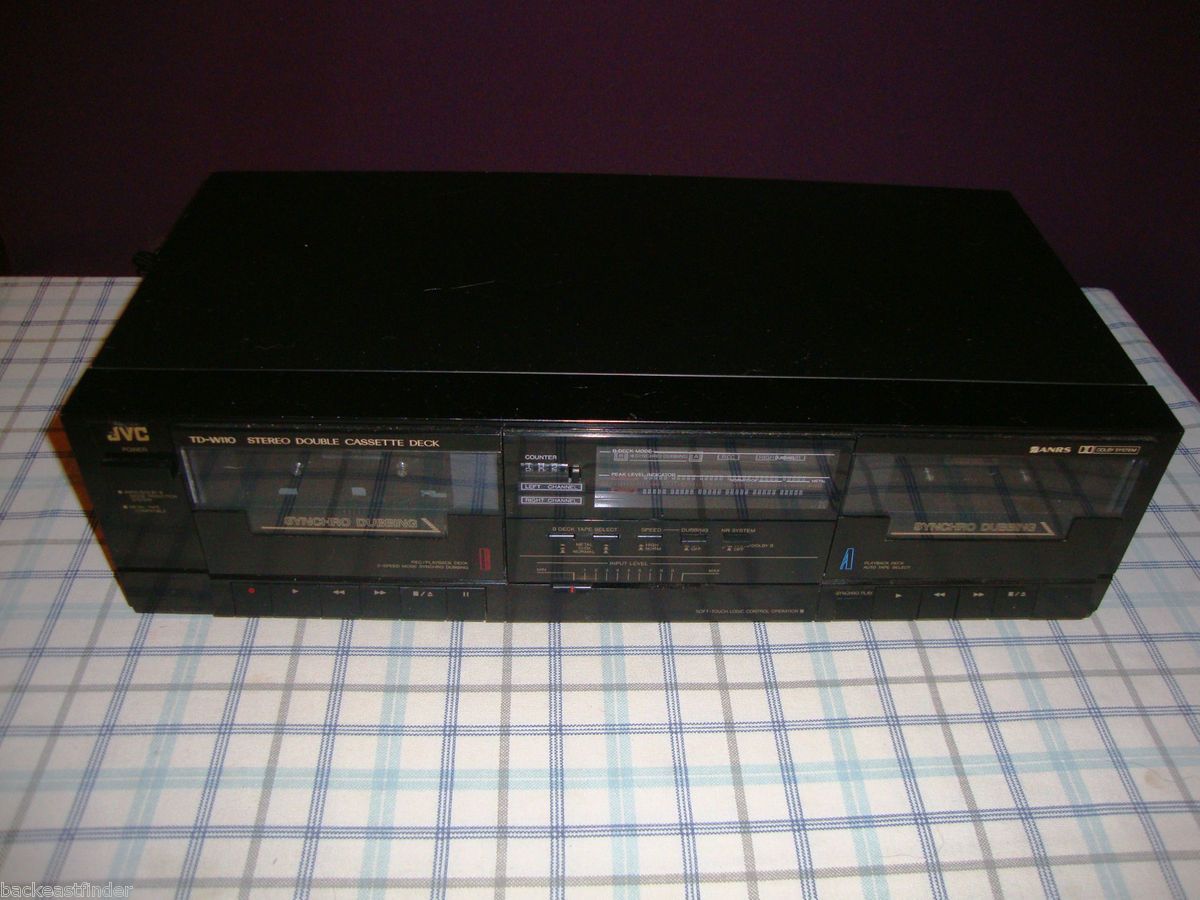 JVC Stereo Dual Cassette Tape Deck TD W110 Real Nice