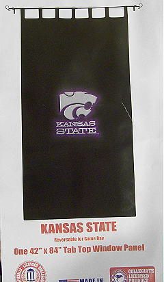 Kansas State Wildcats Window Curtain Panel 42x84 New