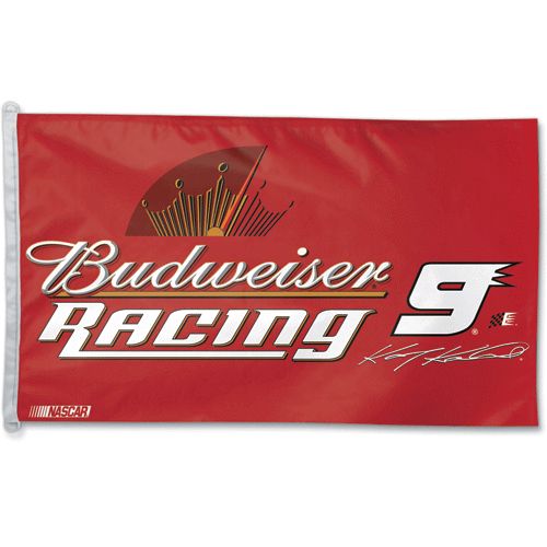 Kasey Kahne Budweiser Racing 9 2 Sided Flag