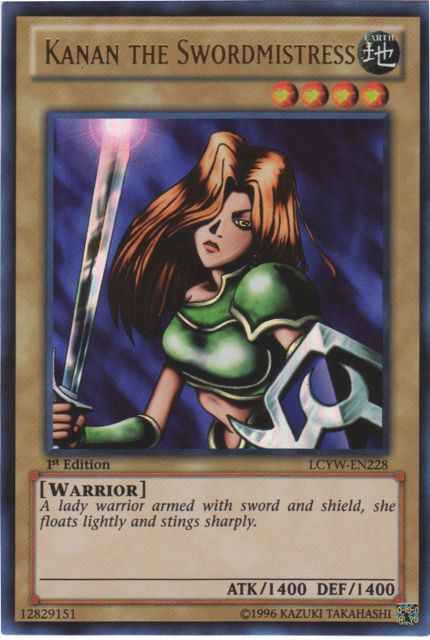 Kanan The Swordmistress Lcyw EN228 Ultra RARE Holo Yugioh Card Mint