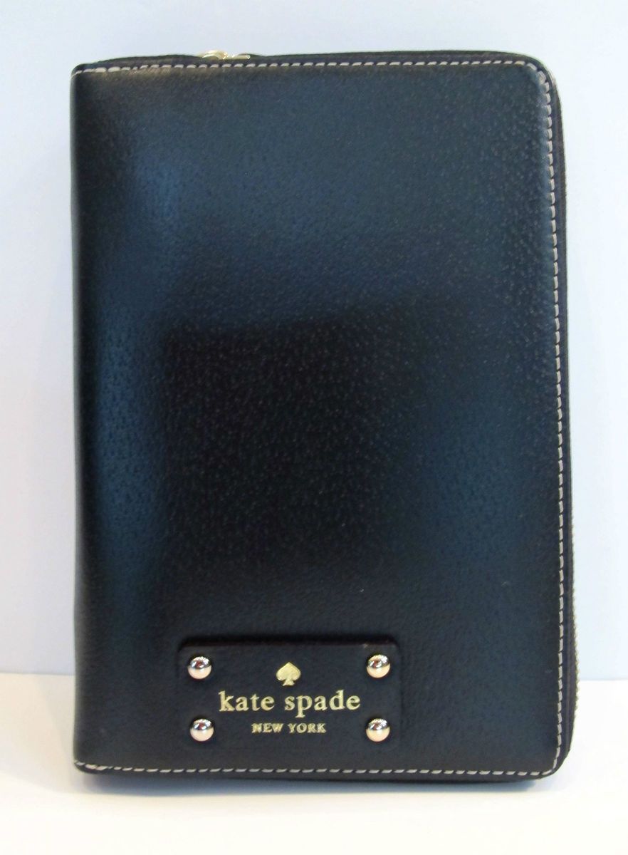Kate Spade Wellesley 2013 BLACK Zip Around Personal Planner Organizer