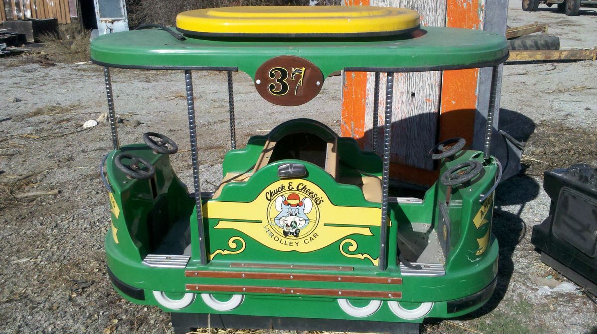 Vintage Chuck E Cheeses Original Childrens Trolley Ride 1960 1970