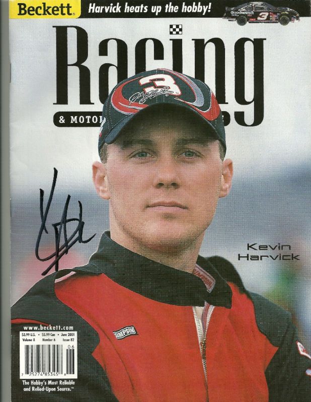 Kevin Harvick Autograph Racing Beckett June 2001 Issue