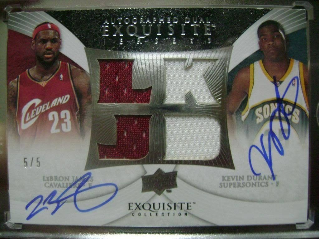 Kevin Durant Lebron James 07 Exquisite Jersey Auto 5