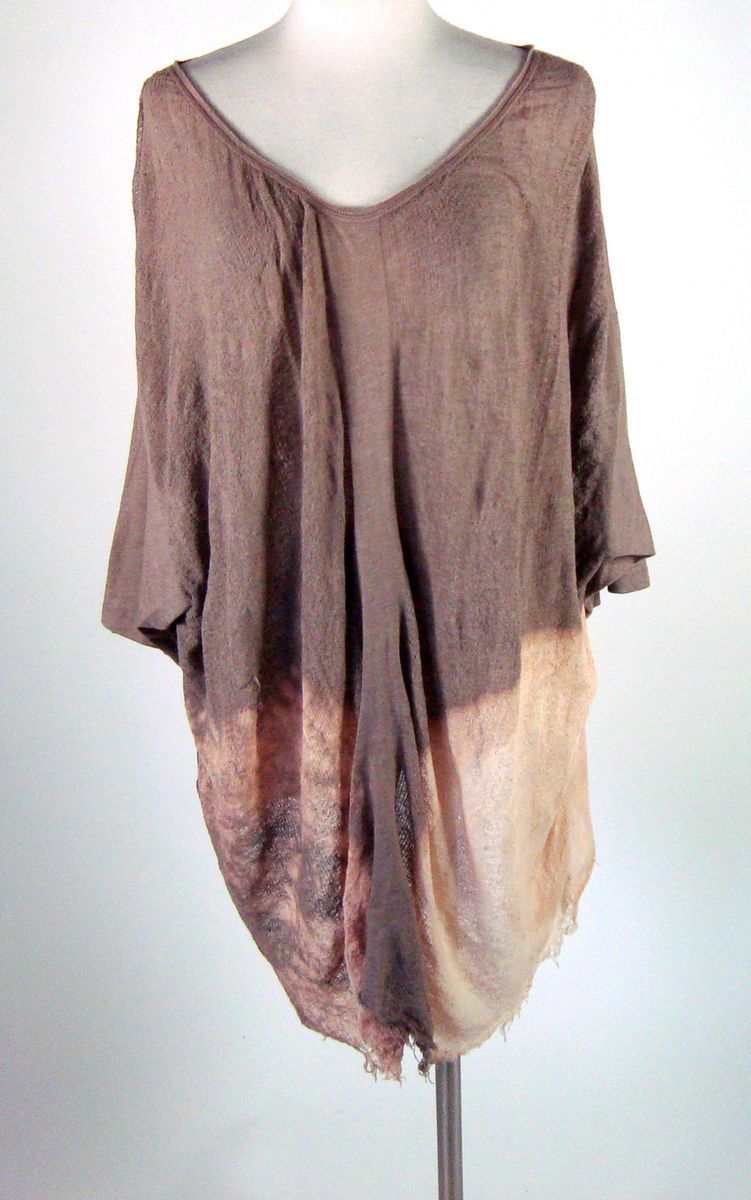 Khloe Kardashian Raquel Allegra Brown Bleach Tunic Size 2