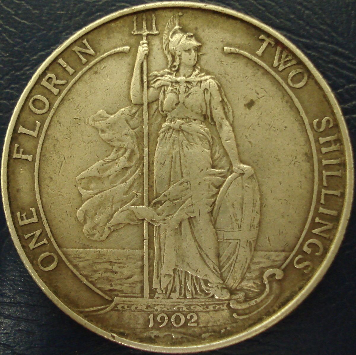 Two Shillings Silver Coin from Great Britain King Edward VII