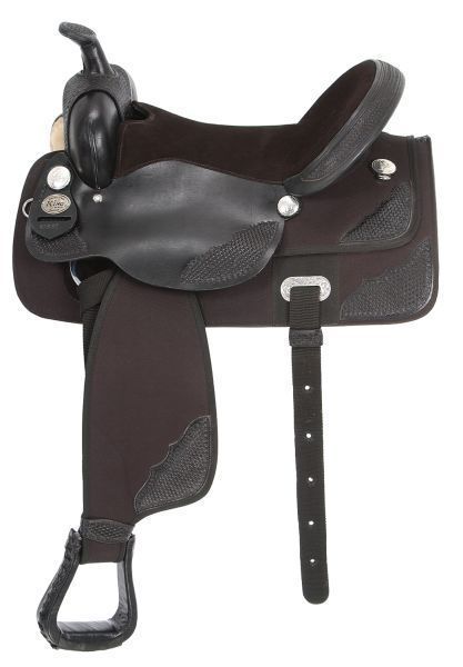 King Series Prestige Synthetic Western Saddle Black 16 New 412