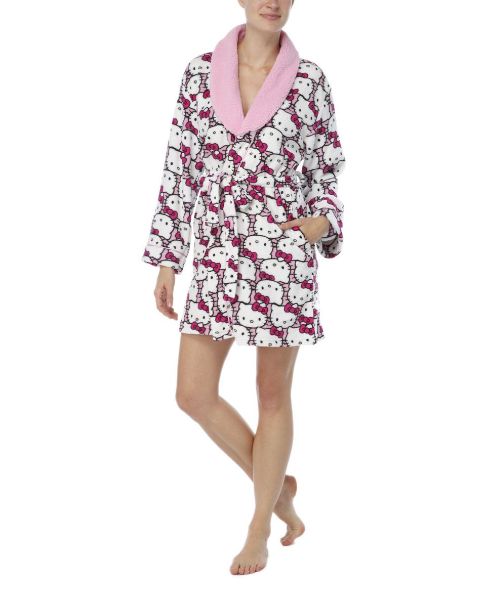 Hello Kitty Plush Shawl Collar Robe