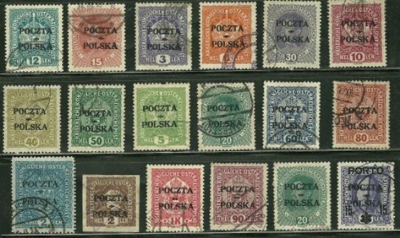 Polen Poczta Polska collection Krakow overprints Mint used 