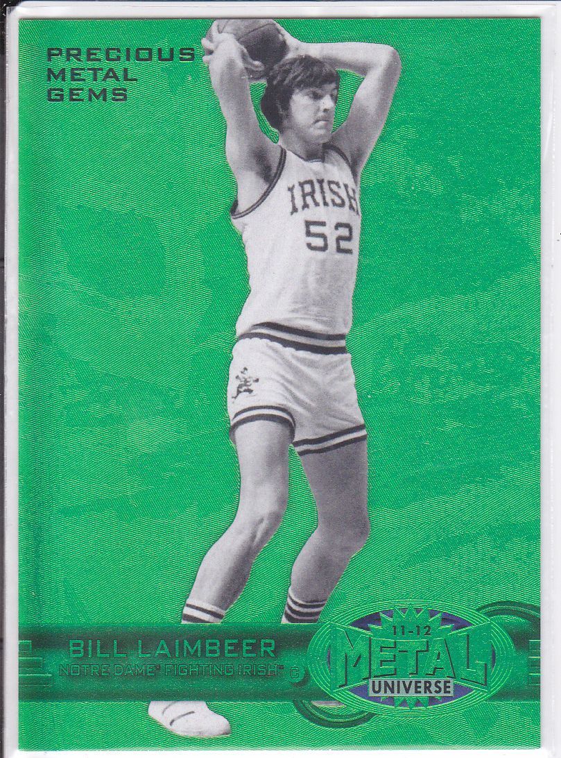 2012 Fleer Retro Bill Laimbeer Precious Metal Gems Green 3 10 Irish