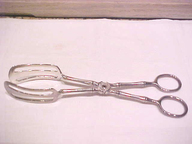 Zinc Landes Salad Tongs Italy Marked