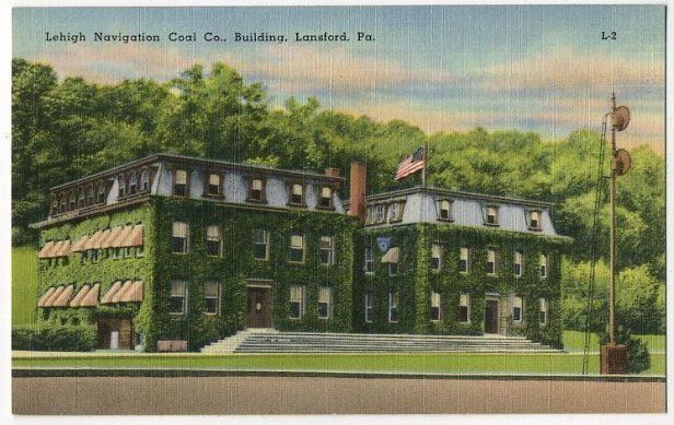 Postcard Lehigh Navigation Coal Co Bldg Lansford PA