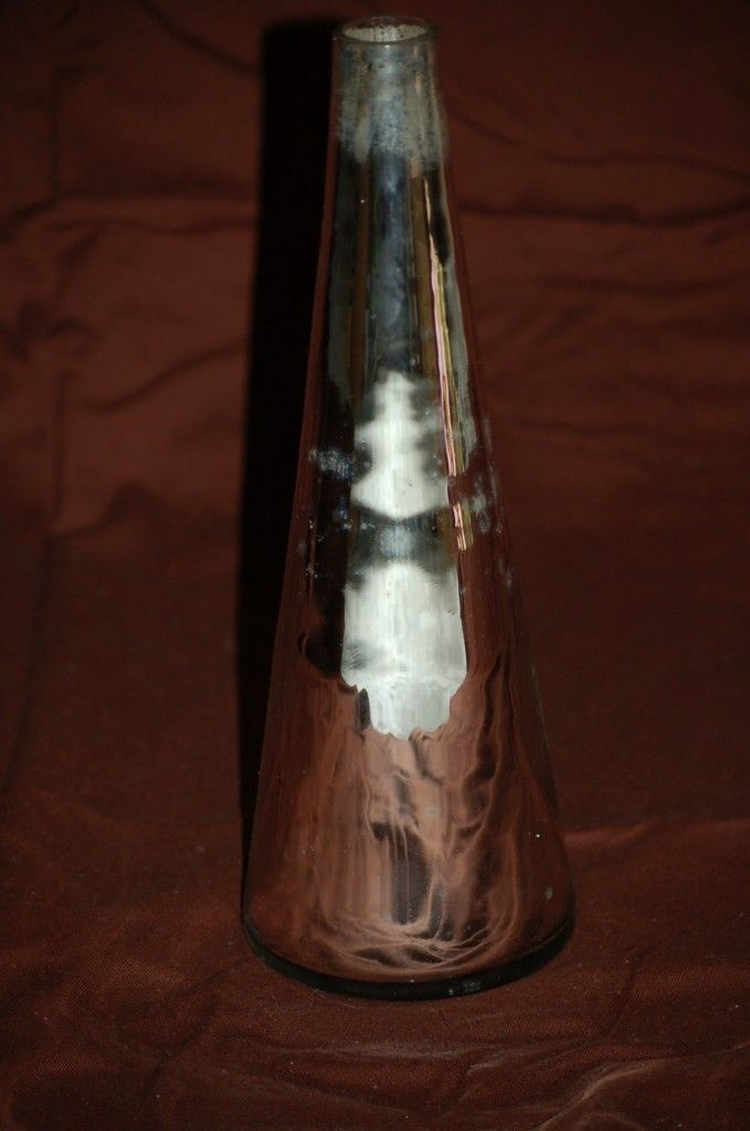 Large Lovely Mercury Glass Vase 16 in High