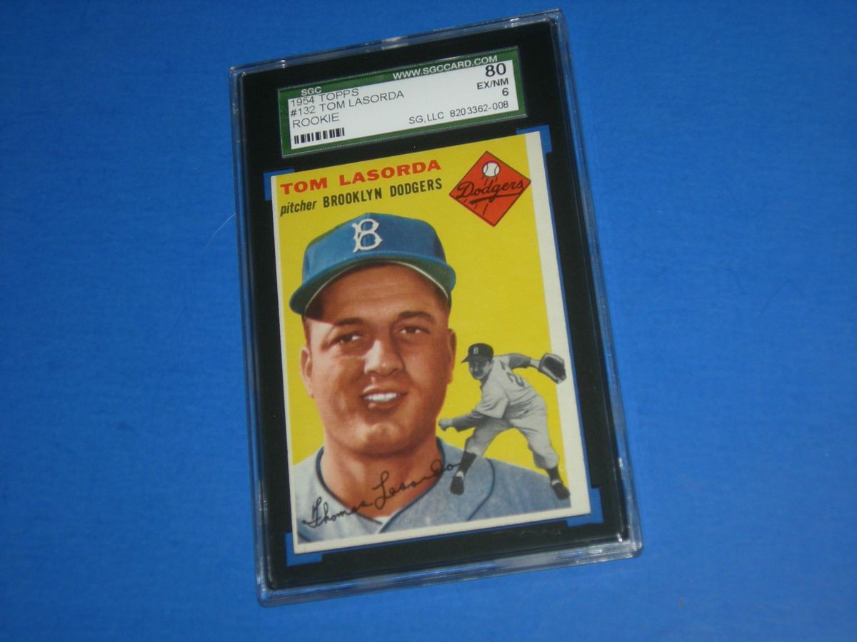 1954 Topps 132 Tom Lasorda Rookie SGC 6