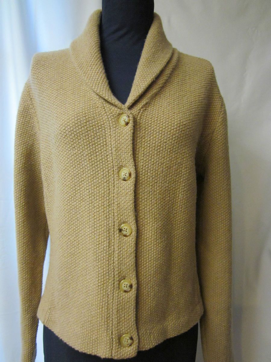 Lauren by Ralph Lauren Shawl Lambs Wool Cardigan Sweater SZ Womens XL