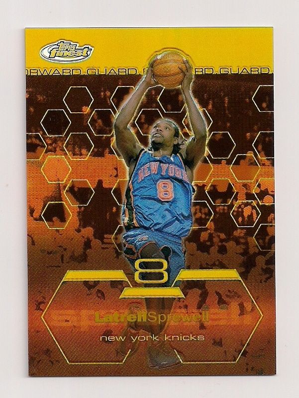 LATRELL SPREWELL 2002 03 Finest Gold Refractor #84 23/25 Knicks