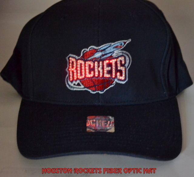 NBA HOUSTON ROCKETS HAT,CAP,NEW,FIBER OPTIC,ADJUSTABLE, BLINKING