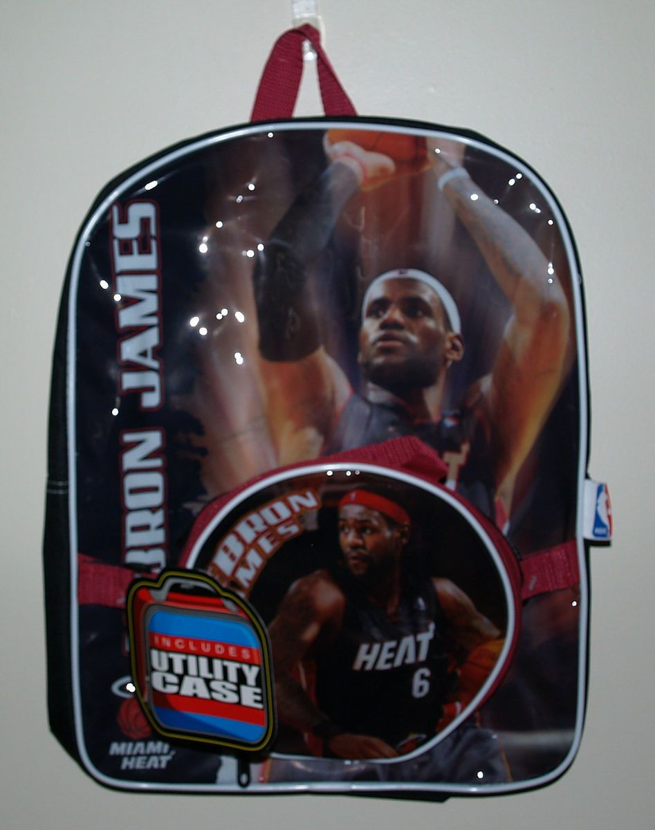 Lebron James Backpack w Utility Case Miami Heat