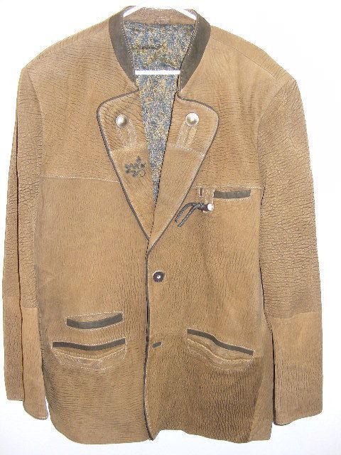 Lederhosen German Jacket Coat Oktoberfest Mens 58 Blazer Halloween