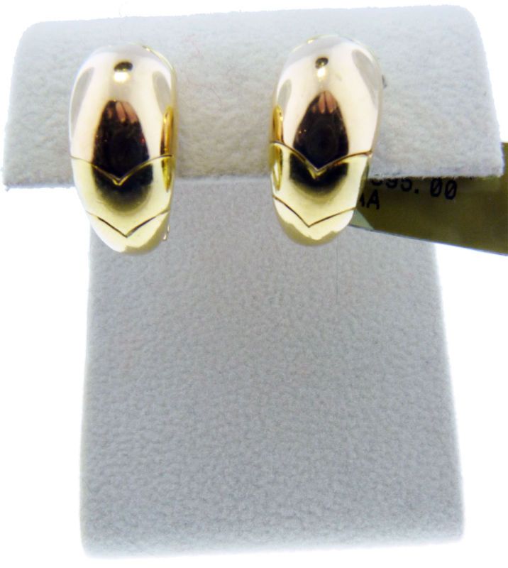 Bulgari Bvlgari 18kt Yellow Rose Gold Hoop Earrings