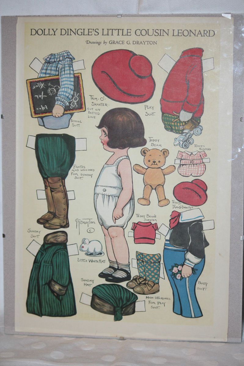 1920 Dolly Dingles Magazine PAPERDOLL Little Cousin Leonard