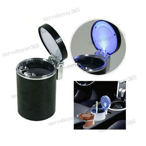  Stand Cup Car Auto LED Light Smoke Cigarette Ashtray Adhesive Holder