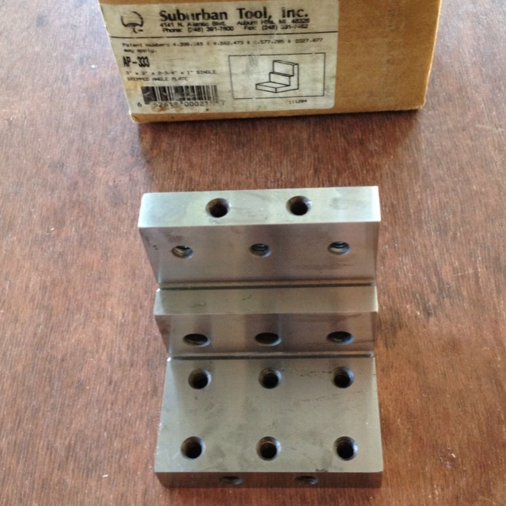Suburban Tool AP333 Stepped Angle Plate 3x3x 2 3 4 Good Condition