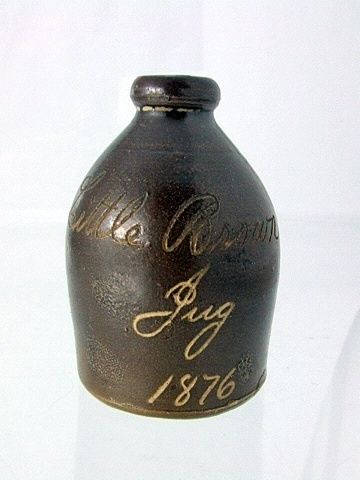 Antique Stoneware Mini Scratch Jug Little Brown JUG1876