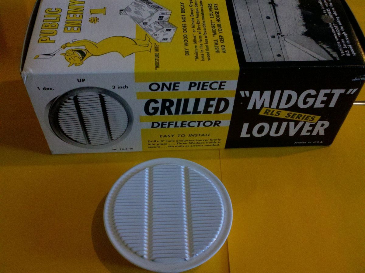 White Aluminum Round Midget Louvers Undereave Soffit Vents 12ea