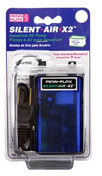 Silent Air x 2 Air Pump 20 Gallon 1 Outlet Penn Plax