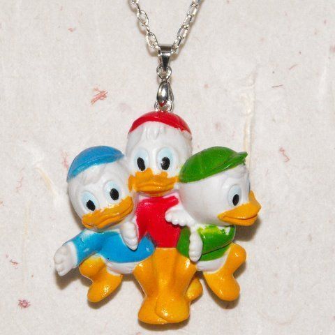 Huey Dewey and Louie 3D Figure Necklace Nephews of Disneys Donald