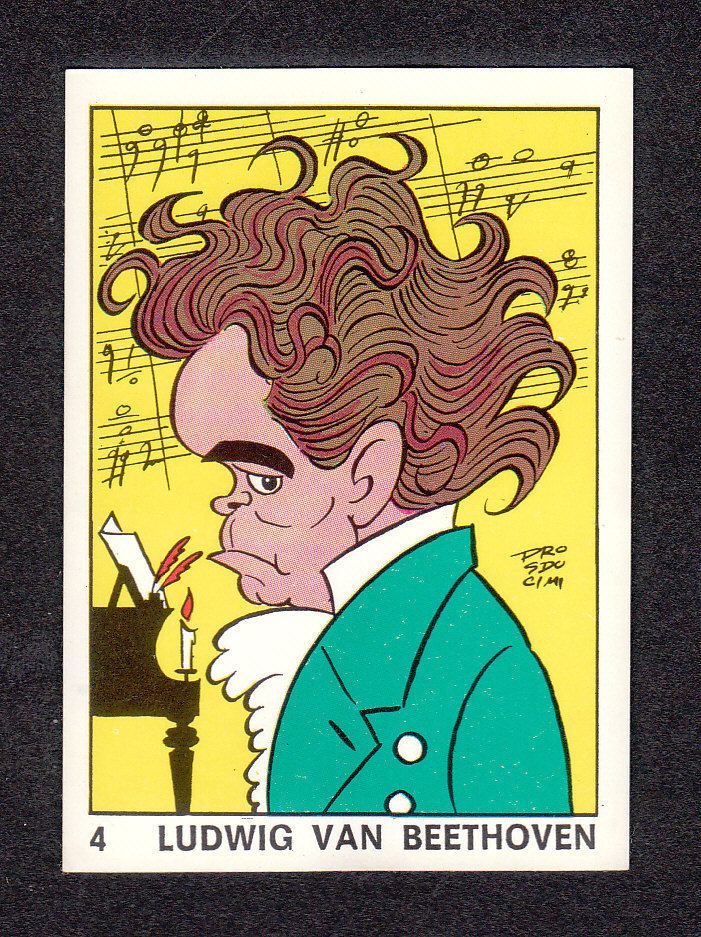 Ludwig Van Beethoven 1973 Panini Sticker from Italy