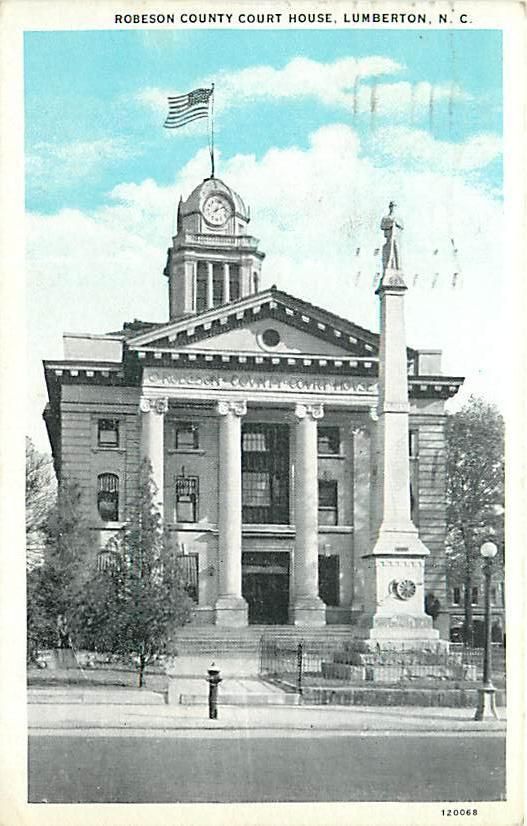 NC Lumberton Robeson County Court House 1929 R21299