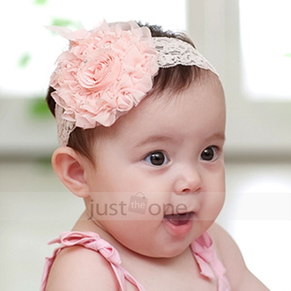 Lovely Cute Children Baby Girls Toddler Lace Hair Accessories Flowers