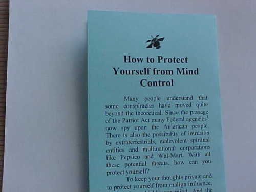 Proper Folding and Wear of The Tin Foil Hat Pamphlet